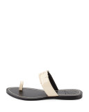 Marcia Patent Toe-Ring Sandal, Dulce de Leche