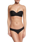 Maya Textured Solid Underwire Bandeau Swim Top