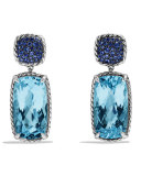 Chatelaine Drop Earrings with Blue Topaz and Blue Sapphires