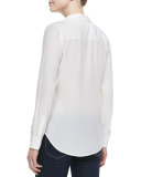 Adalyn Silk Long-Sleeve Blouse
