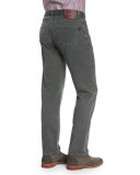 Five-Pocket Slim-Fit Denim Jeans, Sage