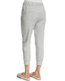 Monili-Trim Spa Pants, Light Gray
