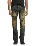 Upheaval Ripped & Patched Slim-Straight Jeans, Indigo