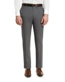Super 150s Wool Flat-Front Trousers