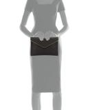 Leo Saffiano Clutch Bag, Black