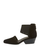 Fame Suede D'Orsay Pump, Black