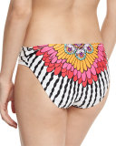 Ibiza Shirred-Side Hipster Swim Bottom