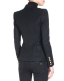 Classic Double-Breasted Blazer, Black