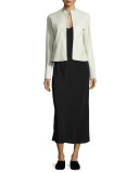Gibbons Sleeveless Bias-Cut Dress, Cream