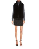 Couture Lurex® Tweed Skirt, Black