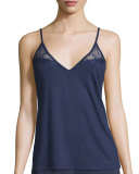 Cheyene Lace-Inset Camisole, Navy