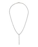 Reckless Bar Lariat Necklace with Black Diamonds