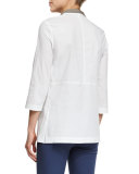 3/4-Sleeve Shirt W/ Taupe Trim 