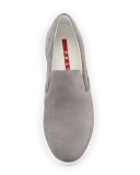 Suede 25mm Skate Sneaker, Ghiaia