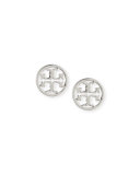 Logo Circle Stud Earrings