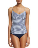 Riviera Stripe DD Cup Singlet Swim Top