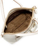 Small Vitello Diano Tote Bag, White (Bianco)