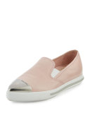 Metallic Cap-Toe Skate Sneaker