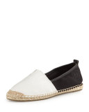 Meg Slip-On Espadrille, Optic White/Black