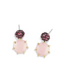Osetra Rhodolite Garnet & Pink Opal Earrings