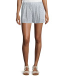 Sibylle Dot-Print Silk Shorts