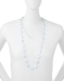 Single-Strand Coin Pearl & Crystal Necklace, 35"