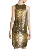 Scale Sequined Tank Dress