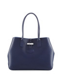 Roseau Reversible Leather Shoulder Tote Bag