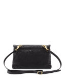 Classic Gold Mini Envelope Crossbody Bag, Black
