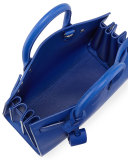 Sac de Jour Nano Leather Satchel Bag, Cobalt