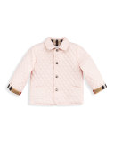 Quilted Nylon Jacket, Ice Pink, 2T-3T