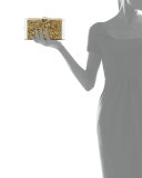 Lara Backlit Acrylic Clutch Bag, Gold/Silver/Glow