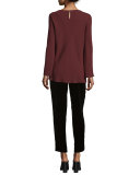 Lucca Long-Sleeve Silk Blouse 