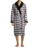 Kalib Plaid Twill Fleece-Lined Robe