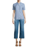 The Bobbie Wide-Leg Cropped Jeans, Weekend Getaway