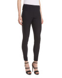 Bi-Stretch Scuba Cropped Leggings, Caviar