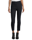 Cropped Stretch Leggings, Midnight