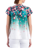 Juni Short-Sleeve Floral Top