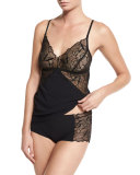 Love-and-Lust Lace-Trimmed Cami, Black