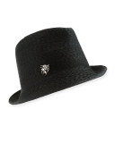 Sidesweep Hat w/ Unicorn Pin, Black