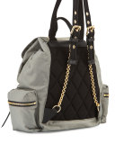 Medium Rucksack Runway Nylon Backpack, Thistle Gray