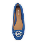 Fulton Suede Logo Moccasin, Vintage Blue