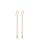 14k Gold Three-Diamond Bar Earrings