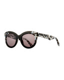 Julia Butterfly Sunglasses, Gray