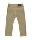 Basic 5-Pocket Corduroy Pants, Camel, Size 3-6