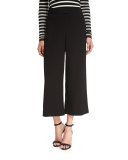 Lee Cropped Wide-Leg Pants, Black