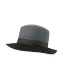 Floppy Felt Fedora Hat, Graphite