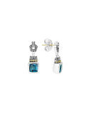 Caviar Color London Blue Topaz Drop Earrings