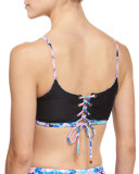 Bella Reversible Swim Top, Pacific Floral