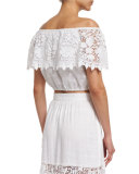 Dakota Off-The-Shoulder Lace Crop Top